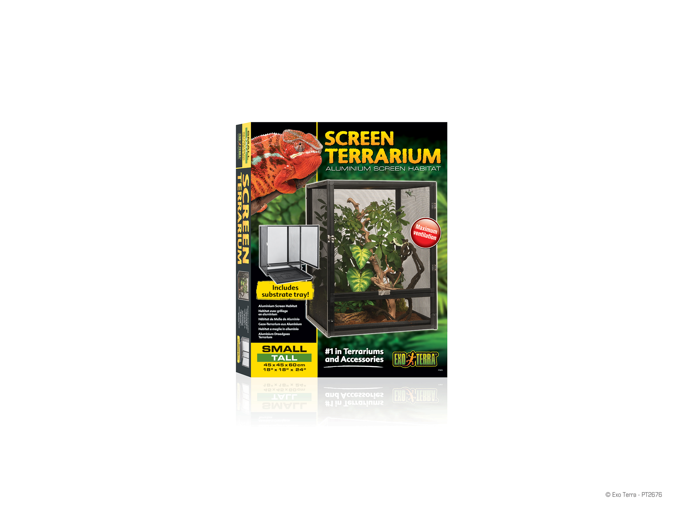 Screen Terrarium, ALUMINIUM DRAADGAAS TERRARIUM Small/Tall 45cm x 45cm x 60cm - 18” x 18” x 24” Screen Terrarium, ALUMINIUM DRAADGAAS TERRARIUM Small/Tall 45cm x 45cm x 60cm - 18” x 18” x 24”
