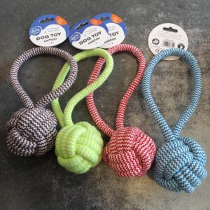 Scooby Touw Dummy Bal 7,6x18cm gemengde kleuren