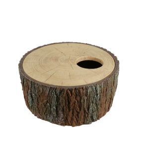 Reptielen-schuilplaats boom met deksel L 30,5 x 30,5 x 13 cm