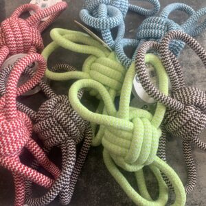 Scooby Touw Bal Met 4 Lussen 25,5cm gemengde kleuren