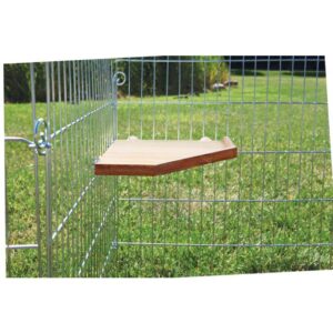 Hoekschuilplaats/ligplaats, cavia's, schorshout 28X 28 cm